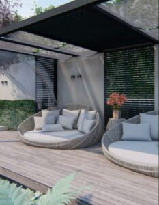 Bain de soleil rond : la solution confortable et design - BCG